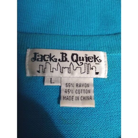 Pink Flamingo Sweater Ladies Large Blue Short Sleeve Jack B Quick Tourist - Picture 4 of 5